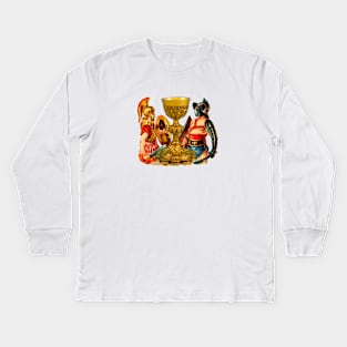 Gladiator vs. Roman Legionary Soldier Kids Long Sleeve T-Shirt